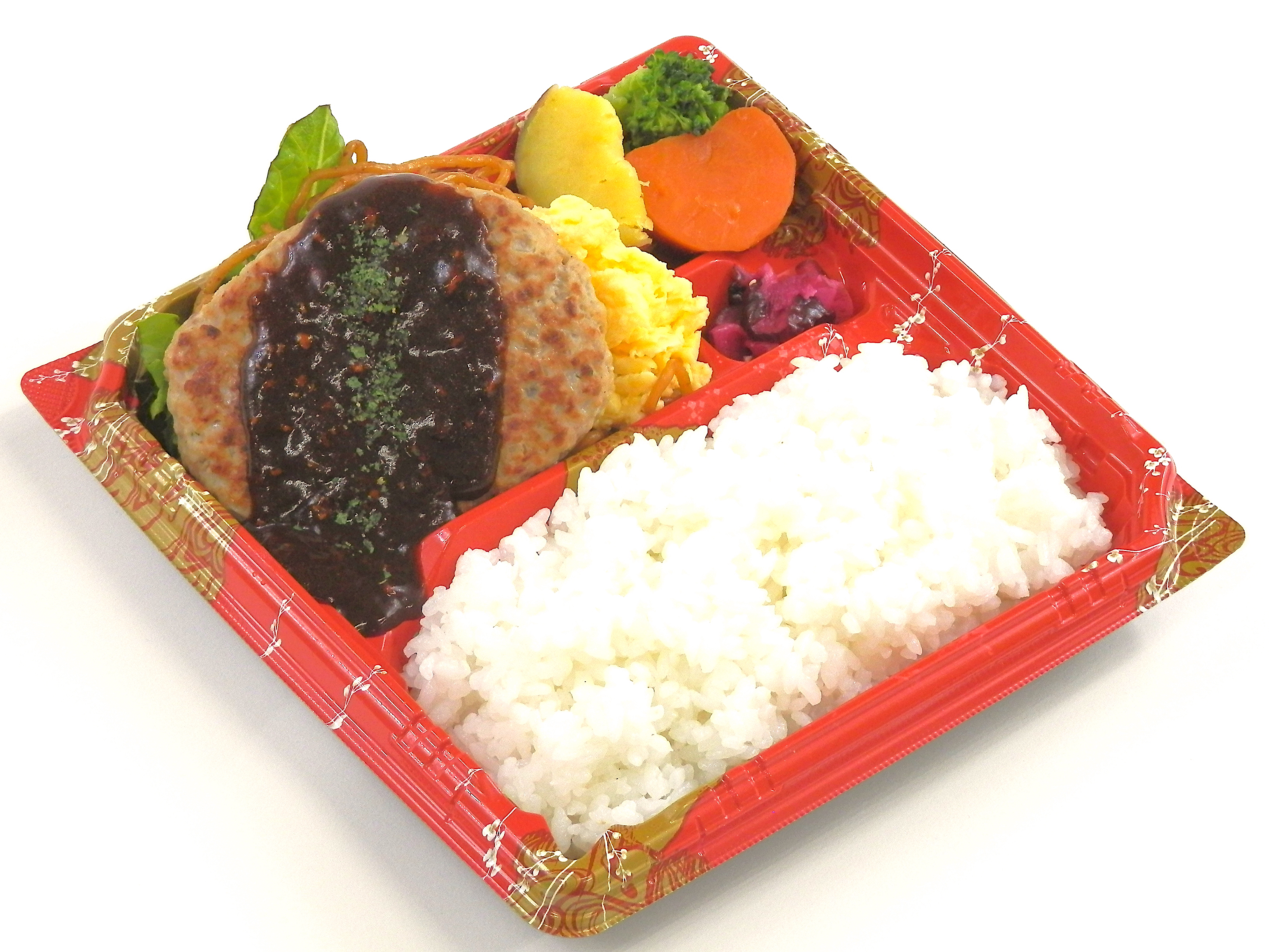 焼きそば&デミハンバーグ弁当