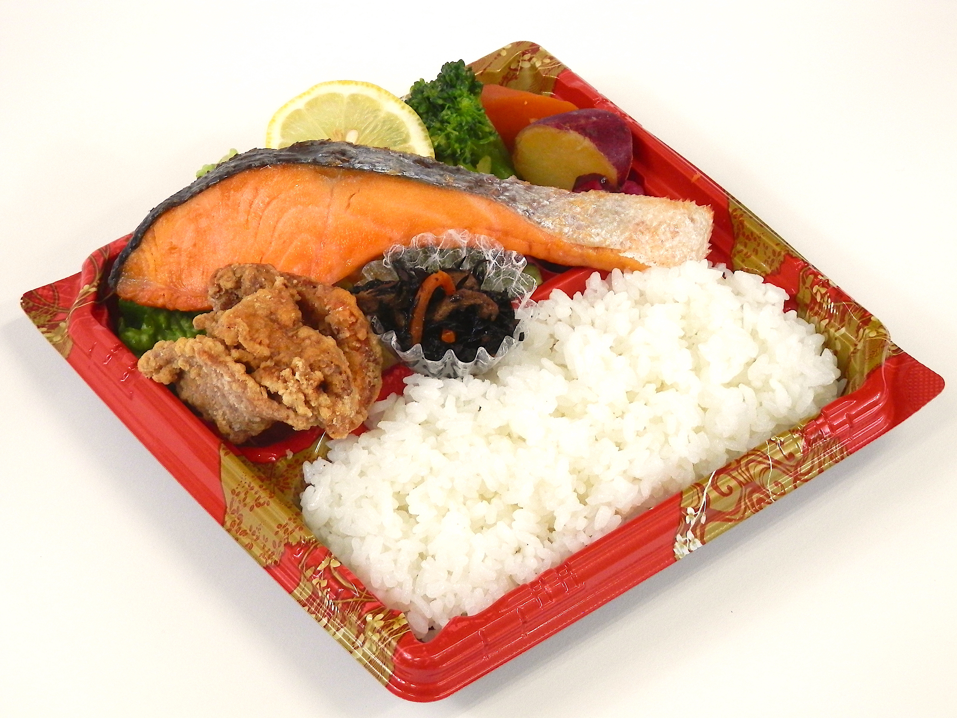 【鮭塩焼き&から揚げ】コラボ弁当